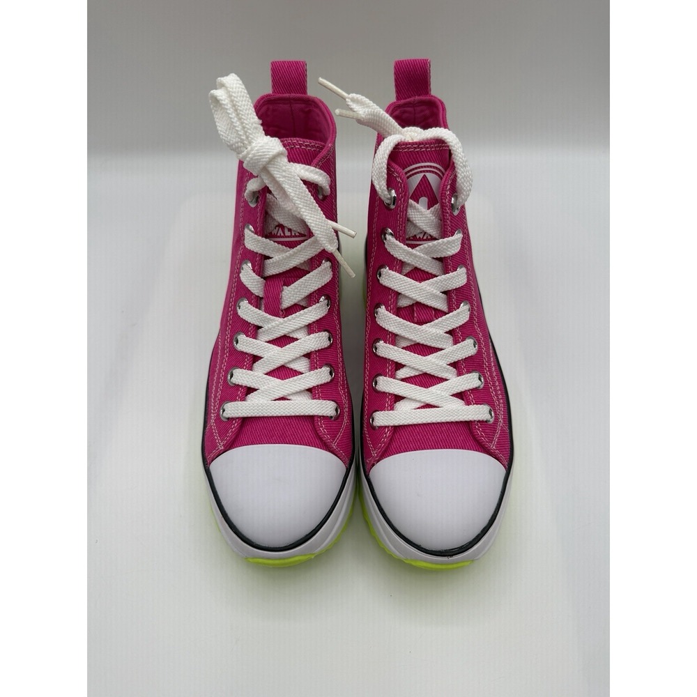 Airwalk Wanollie6 Sneakers, Women's 8 M, High Top Platform Canvas Pink W/ Neon